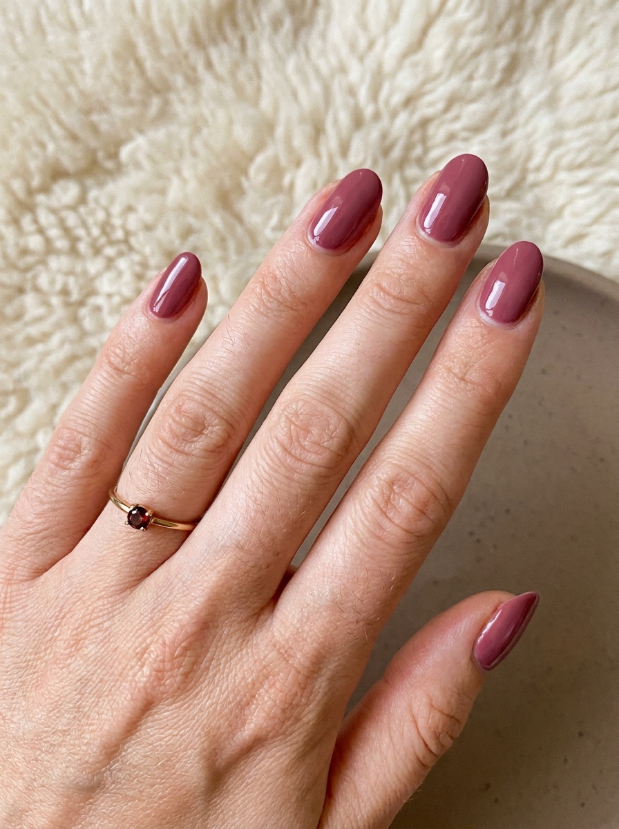 Soft Berry Fall Nails als Cute Fall Nails Inspiration 2026